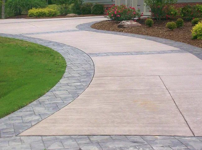 Concrete driveway